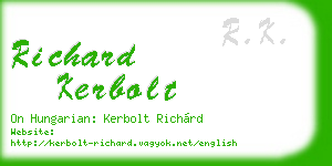 richard kerbolt business card